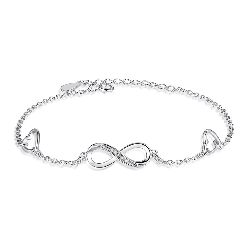 Infinite Love Silver Zirconia Bracelet