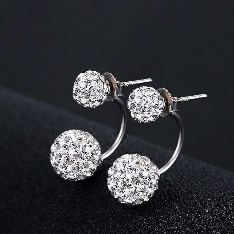 Rhinestone Silver Earrings