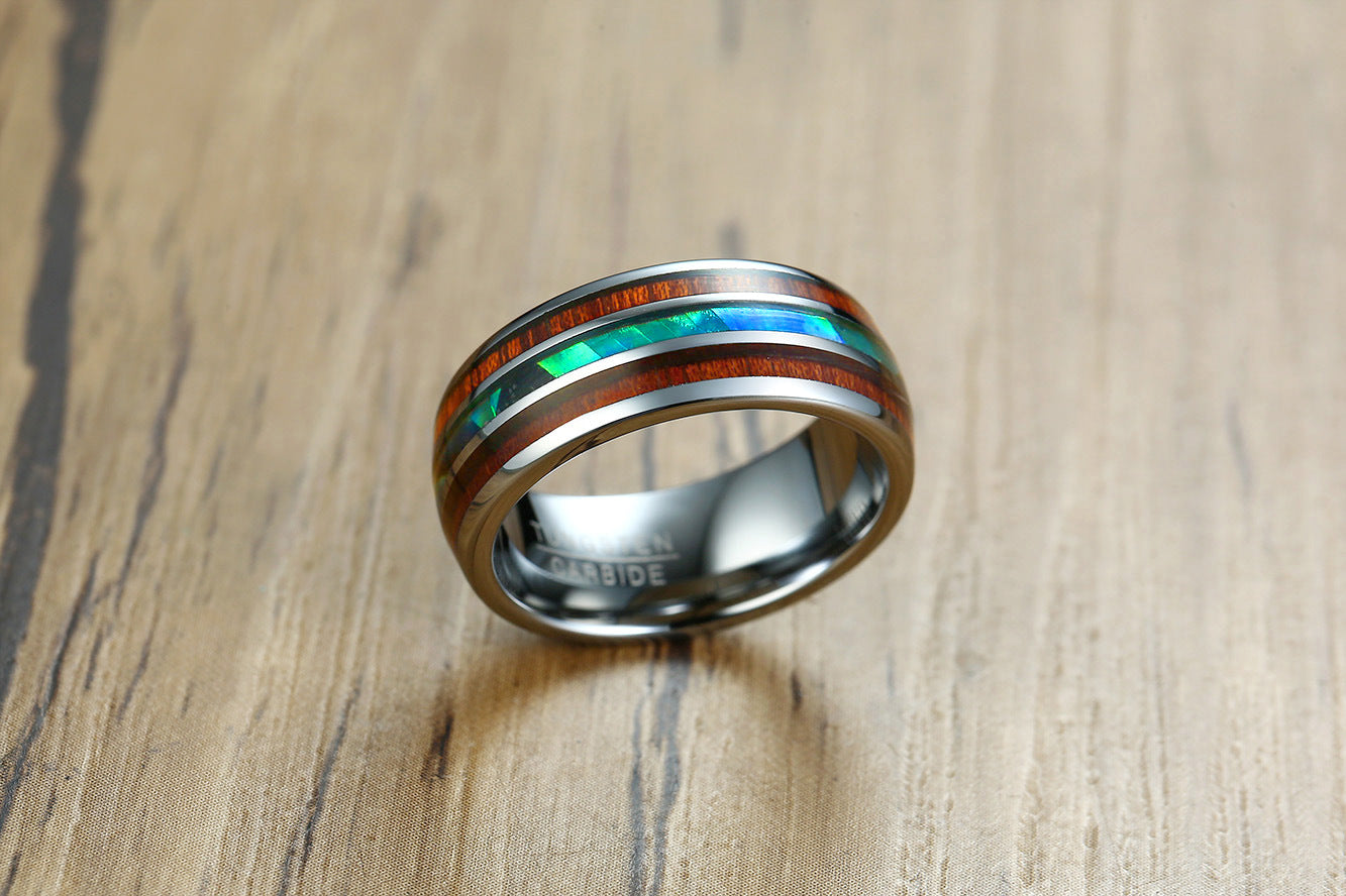 Tungsten Steel Wedding Men's Ring