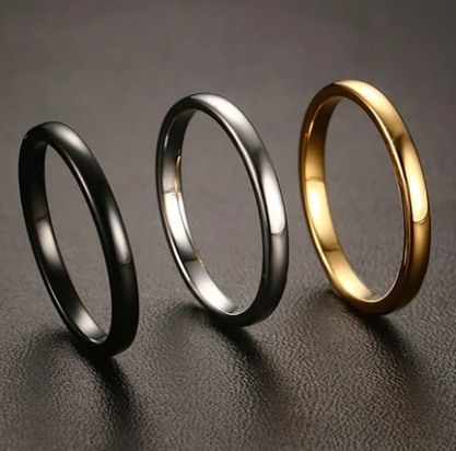 Simple Durable Tungsten Steel Band Ring