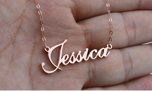 Custom Nameplate Monogram Necklace