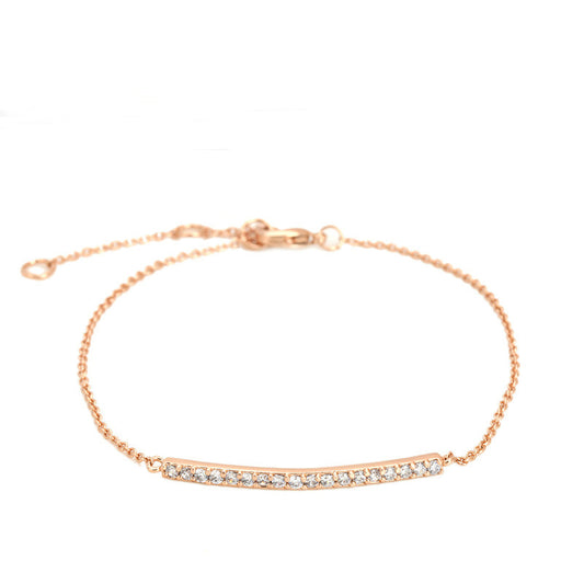 Delicate 18K Rose Gold Plated Zircon Bracelet