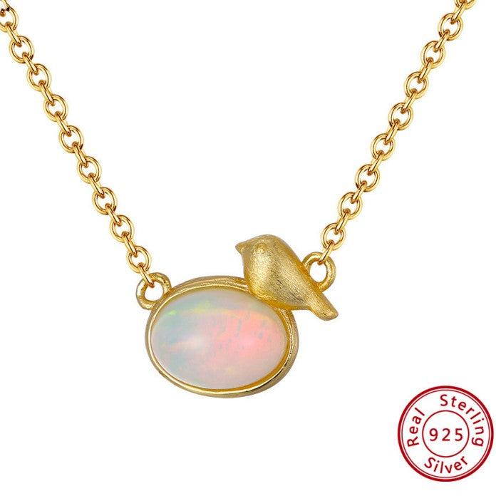 Gold Opal Earrings Necklace RIng