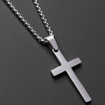 Simple Cross Men's Necklace