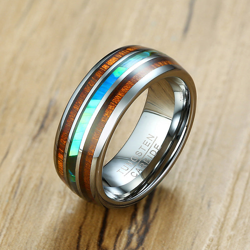 Tungsten Steel Wedding Men's Ring