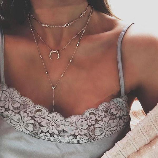 Delicate Y-Layered Necklace for Women