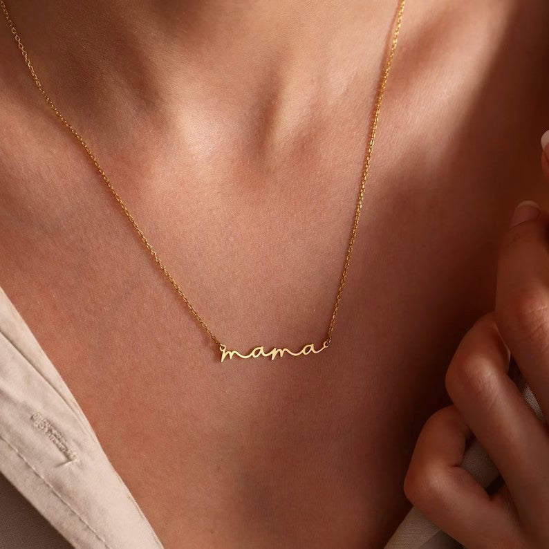 Minimalist Mama Necklace Mother's Day Gift