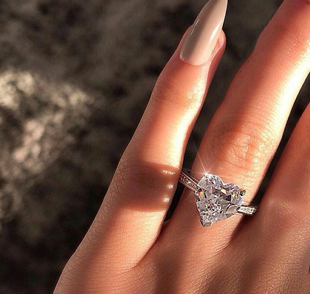 Heart Shaped Solitaire Zircon Ring