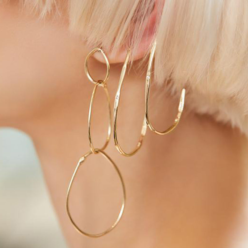 Trio Gold Hoop Earrings