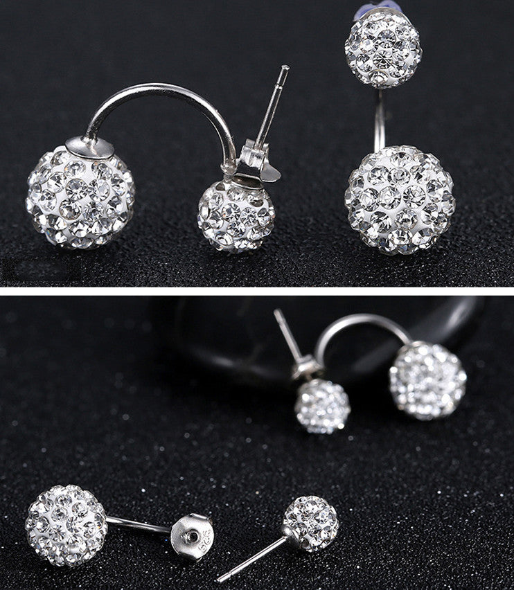 Rhinestone Silver Earrings