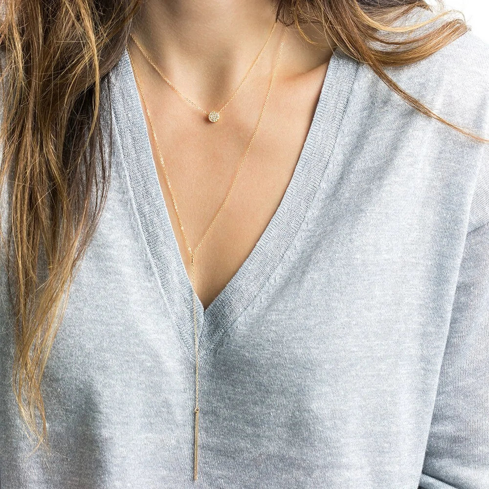 Gold Stainless Steel Dainty Necklace