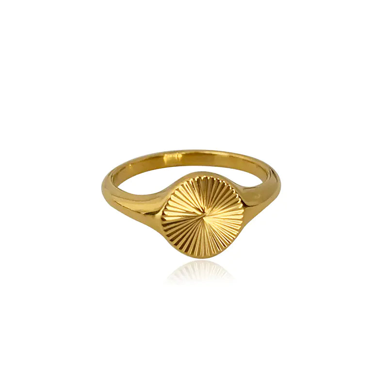 Gold Plated Circle Index Ring