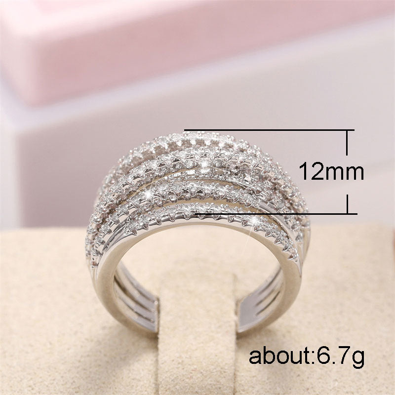 Zirconia Layered Women's Ring