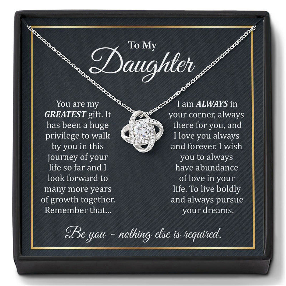 Zirconia Jewelry Necklace Gift for My Daughter