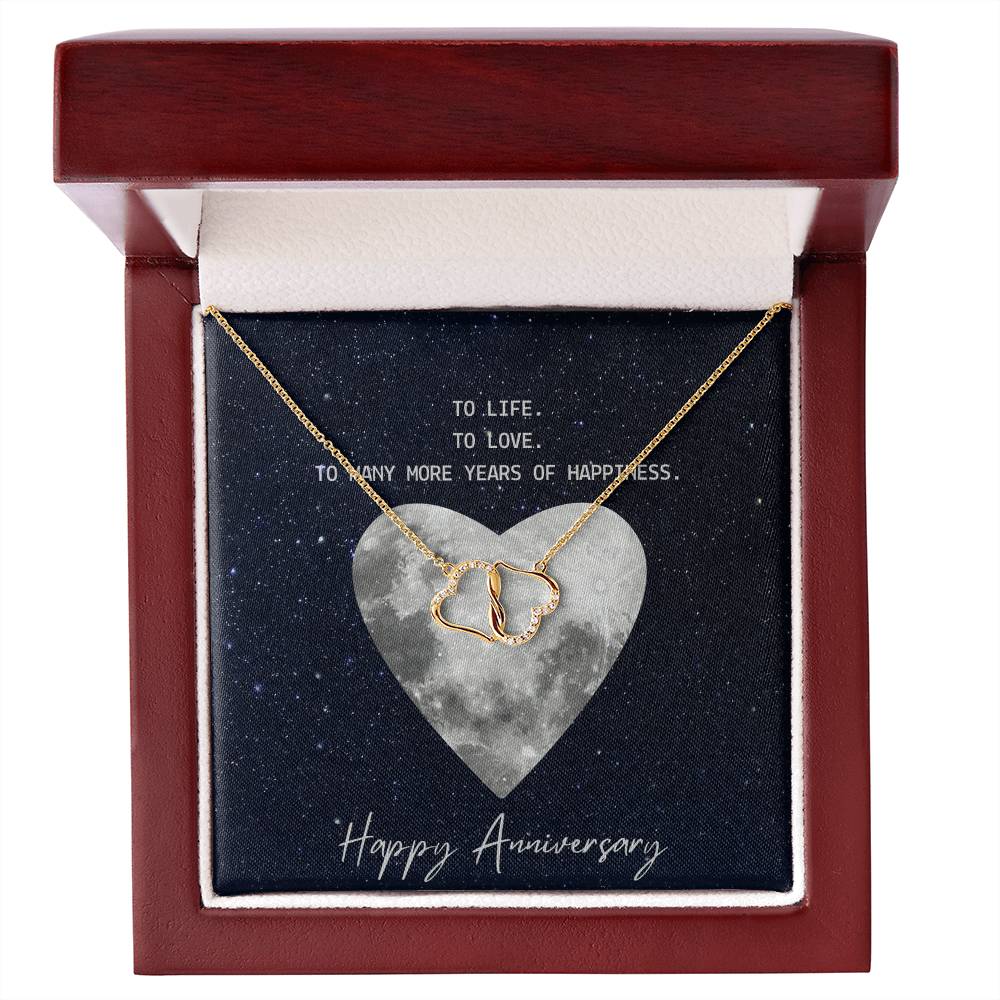 First Year Anniversary 10K Gold Diamonds Women's Necklace