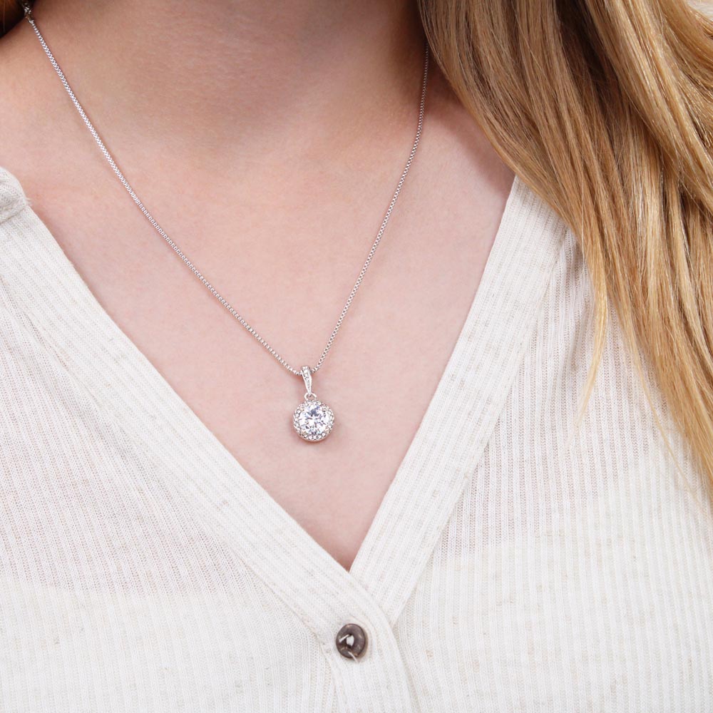 Crystals Cushion Cut Center Necklace