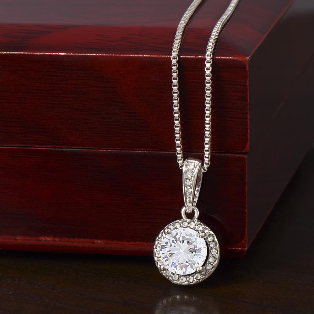 Crystals Cushion Cut Center Necklace