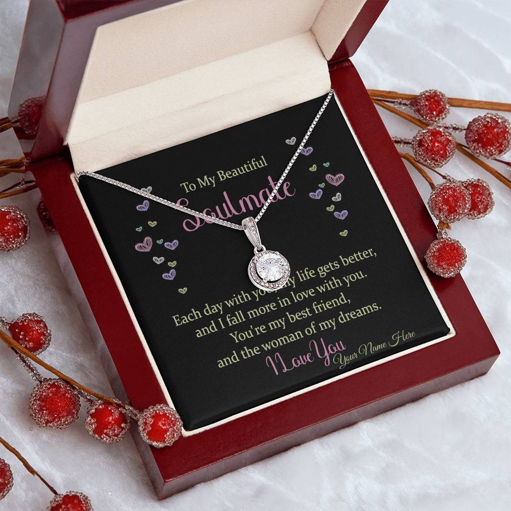 Crystals Cushion Cut Center Necklace