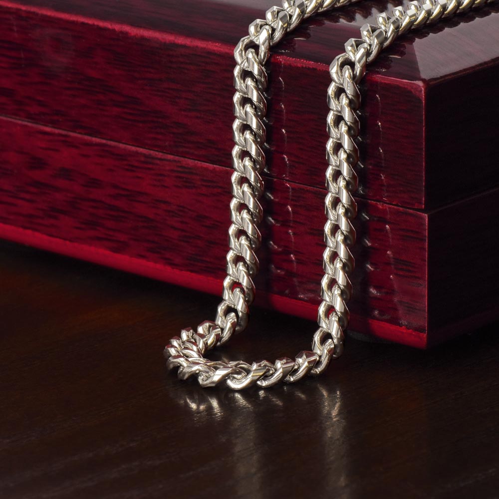 Cuban Link Men's Necklace Jewelry Gift for Husband