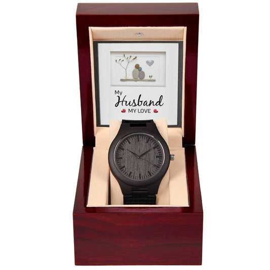 Japanese Quartz Sandalwood Men's Watch - Leather Band