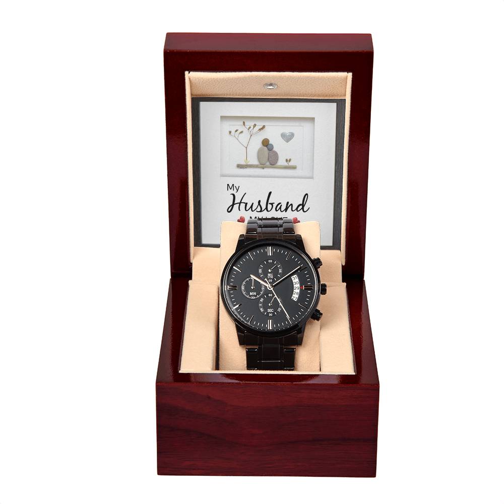 Men's Watch Black Chronograph Father's Day