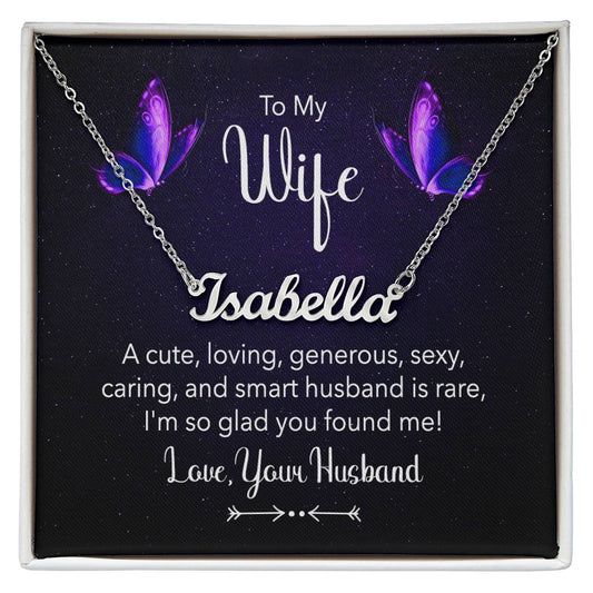 Custom Name Necklace Gift for Wife