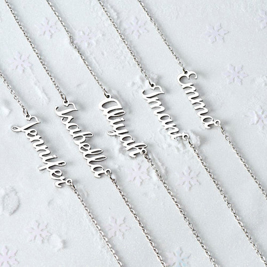 Personalized Any Name Necklace Customized Stainless Steel Gold finish Gift for Her