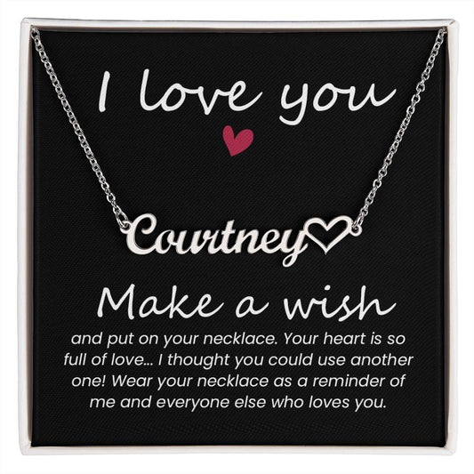 Custom Name Make a Wish Necklace