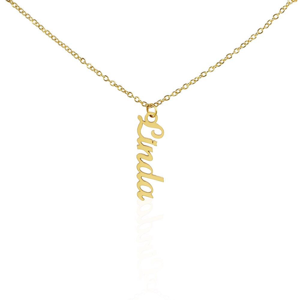 Personalized Vertical Nameplate Women's Necklace