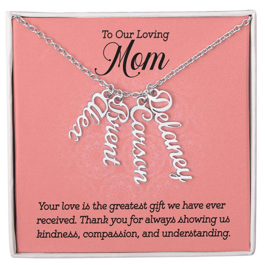 Custom up to 4 Names Mom Necklace