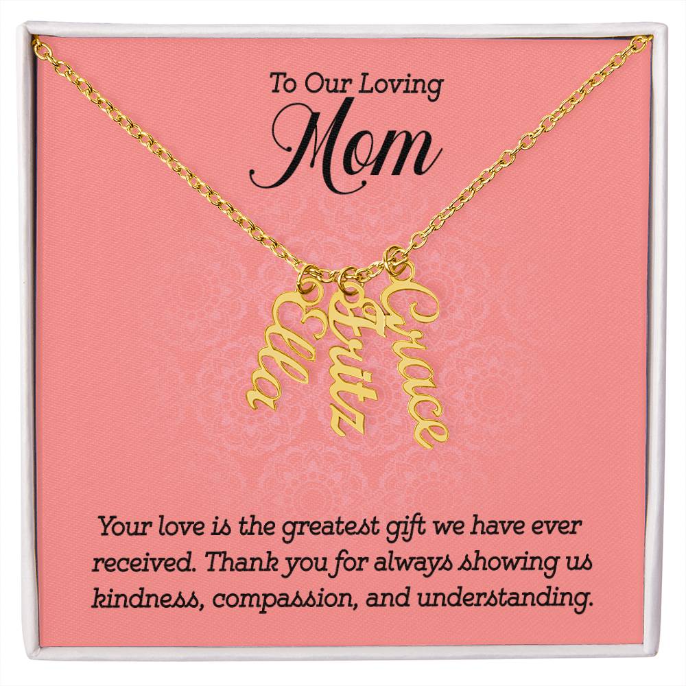 Custom up to 4 Names Mom Necklace