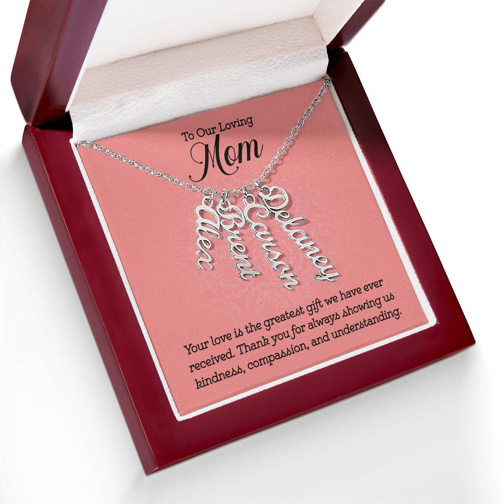 Custom up to 4 Names Mom Necklace