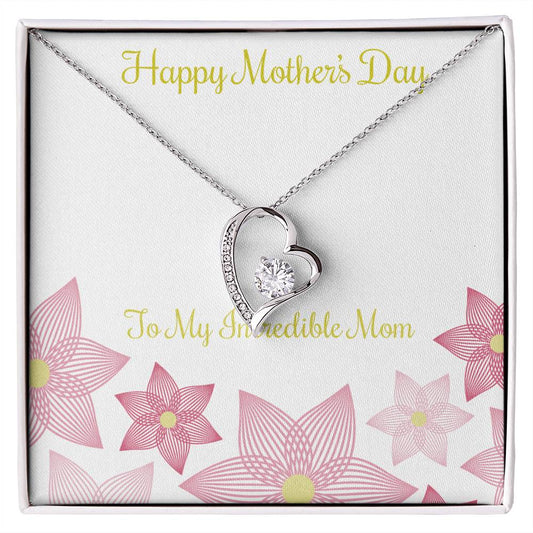 Crystal Heart Mother's Day Necklace