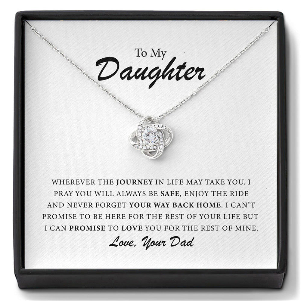 Zirconia Jewelry Necklace Gift for My Daughter