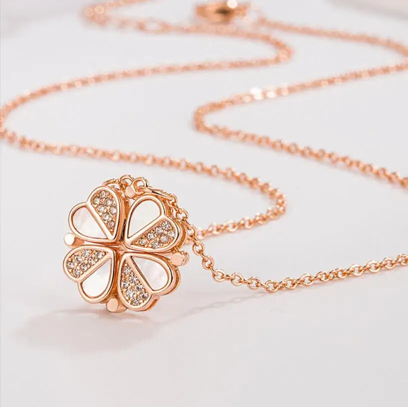 Clover Lucky Heart Shape Women's Necklace