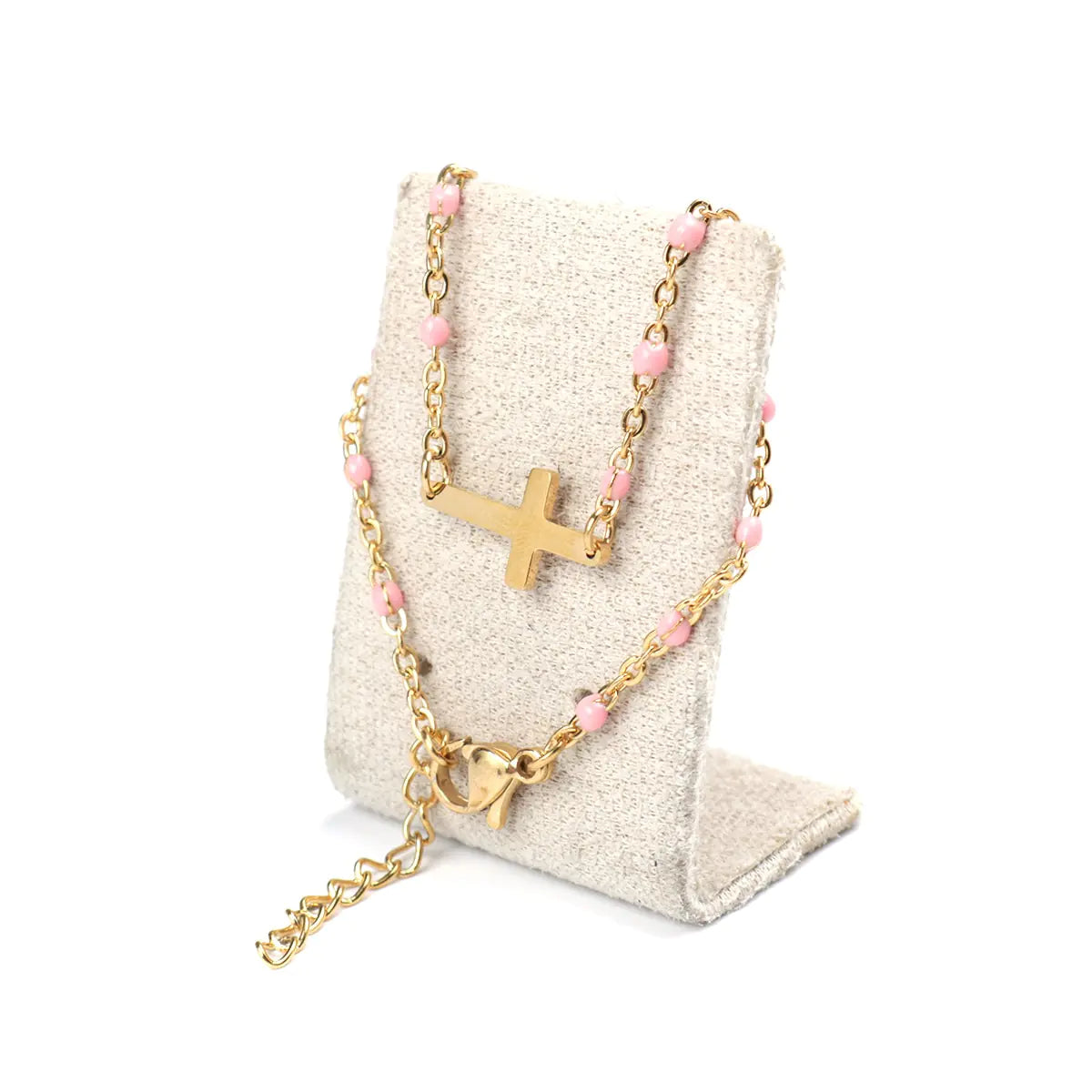 Golden Enamel Cross Bracelet