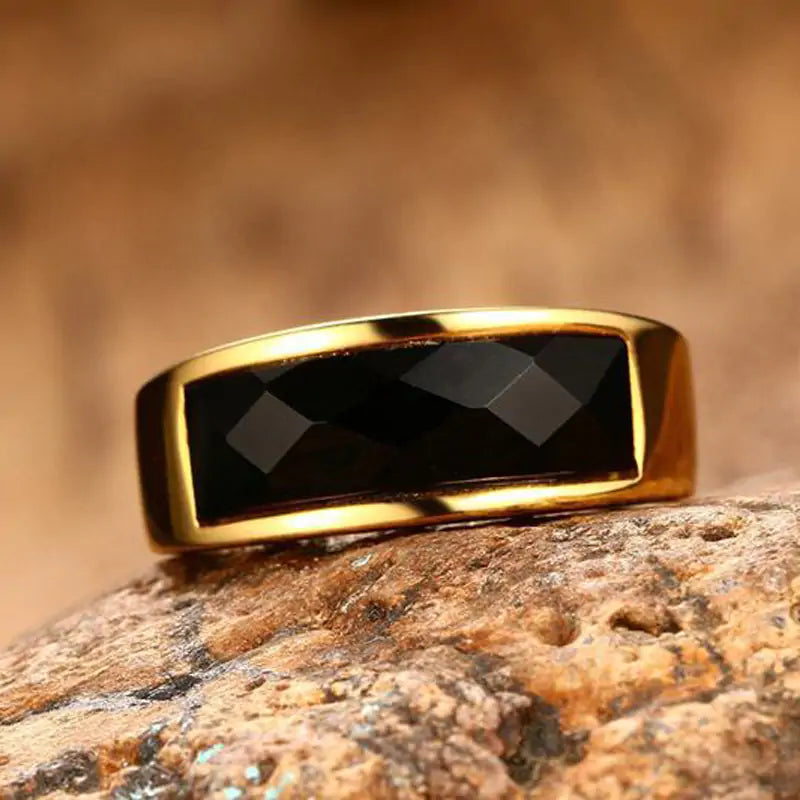 Black Carnelian Men's Ring