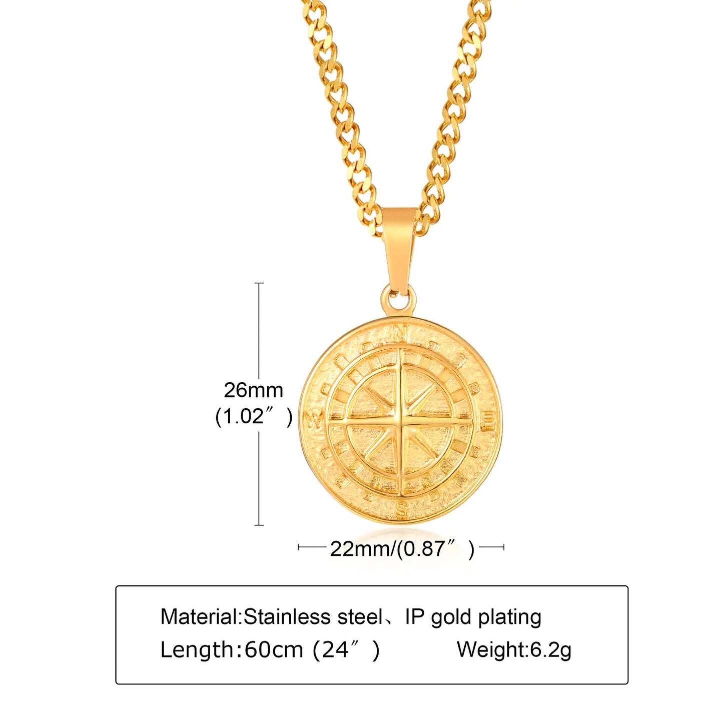 Compass Atlas Men's Necklace