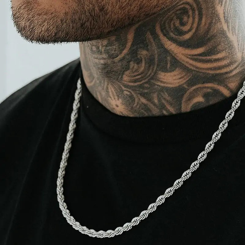 Men's Necklace Stainless Rope Chain