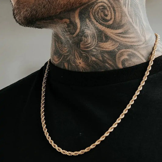 Men's Necklace Stainless Rope Chain