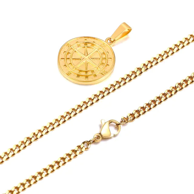 Compass Atlas Men's Necklace