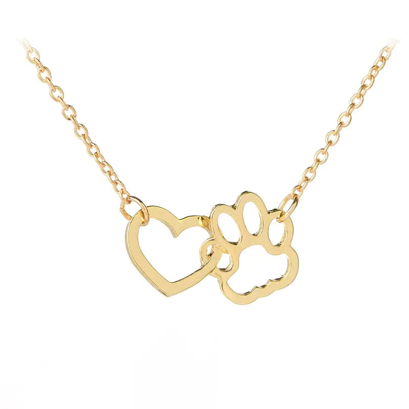 Pet Paw Love Heart Women's Necklace