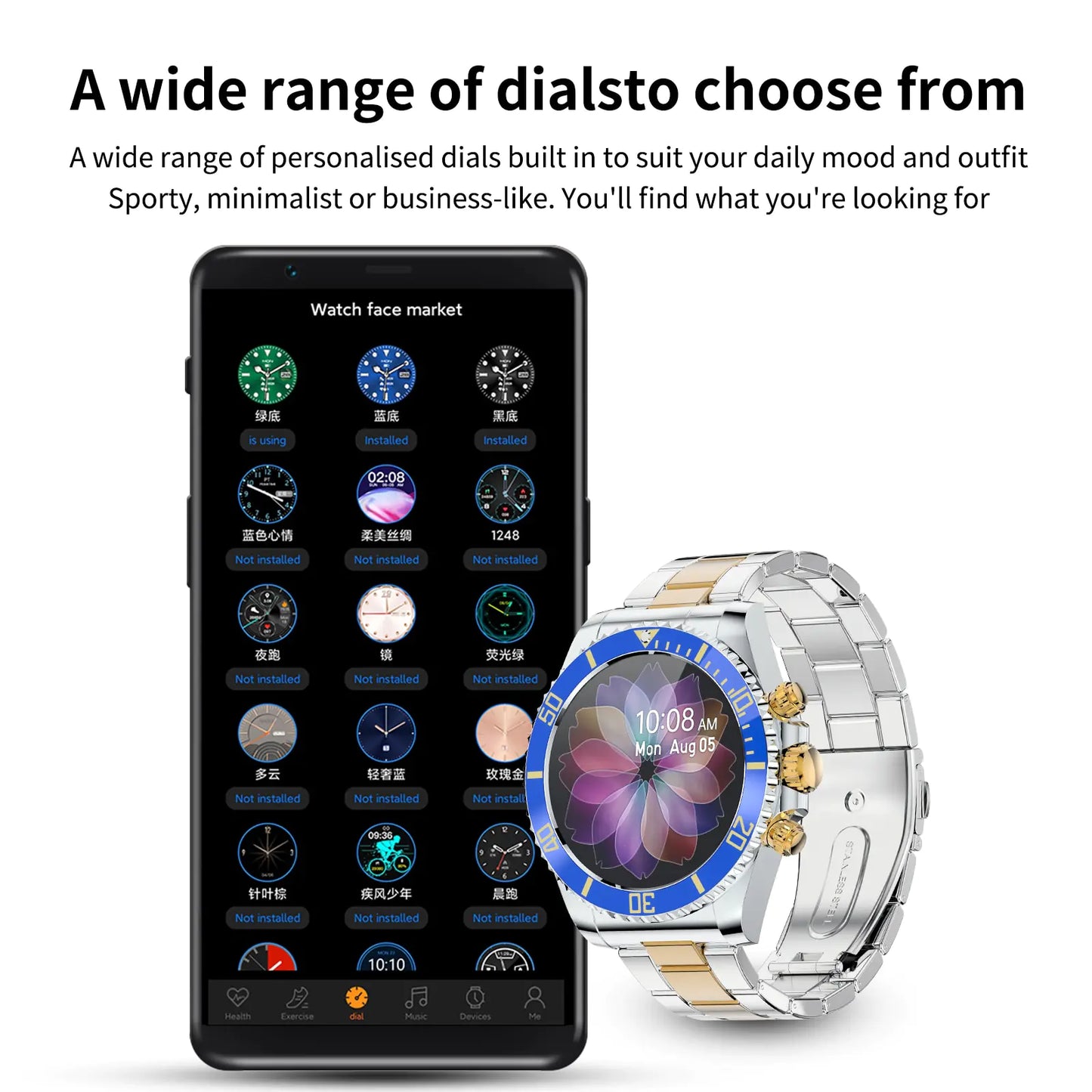 Men's Smart Watch Bluetooth Call Display