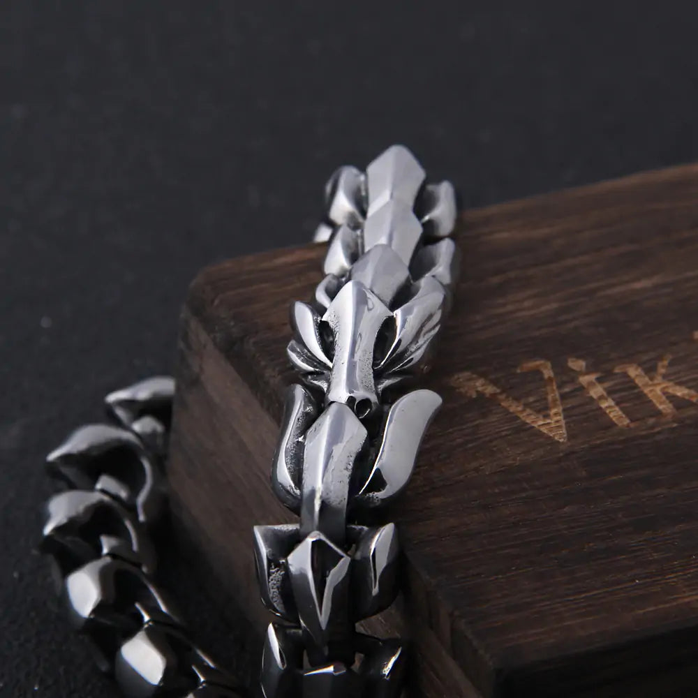 Viking Brave Dragon Men's Bracelet