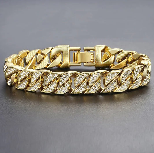 Cuban U Chain Design Men's Bracelet