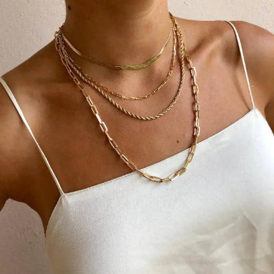 Layered Chain Necklace for Her