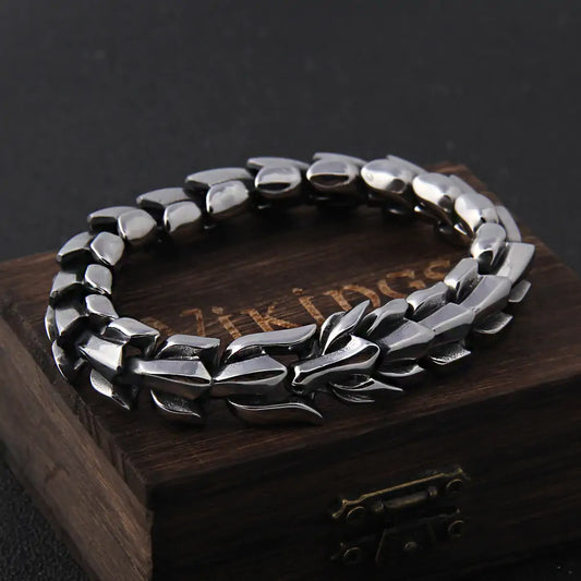 Viking Brave Dragon Men's Bracelet