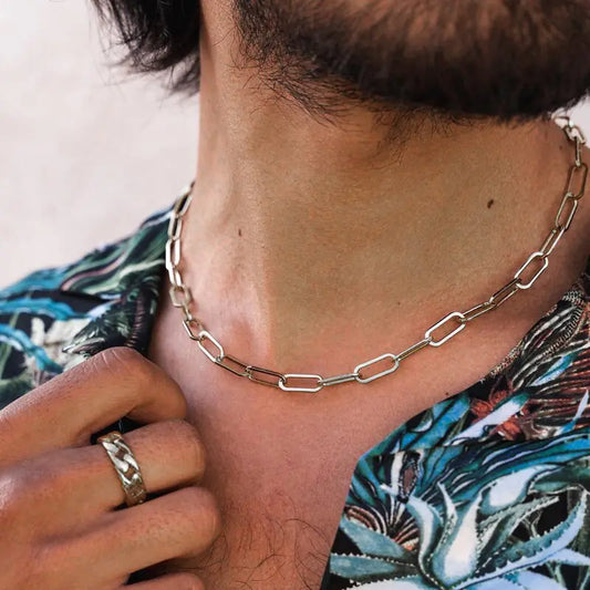 Fashion Paper Clip Chain Men's Necklace