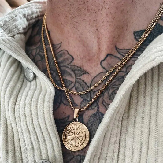 Compass Atlas Men's Necklace